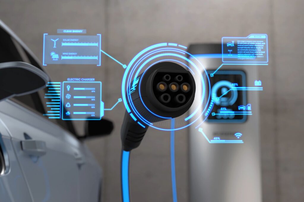 electric vehicle charger plug with digital display