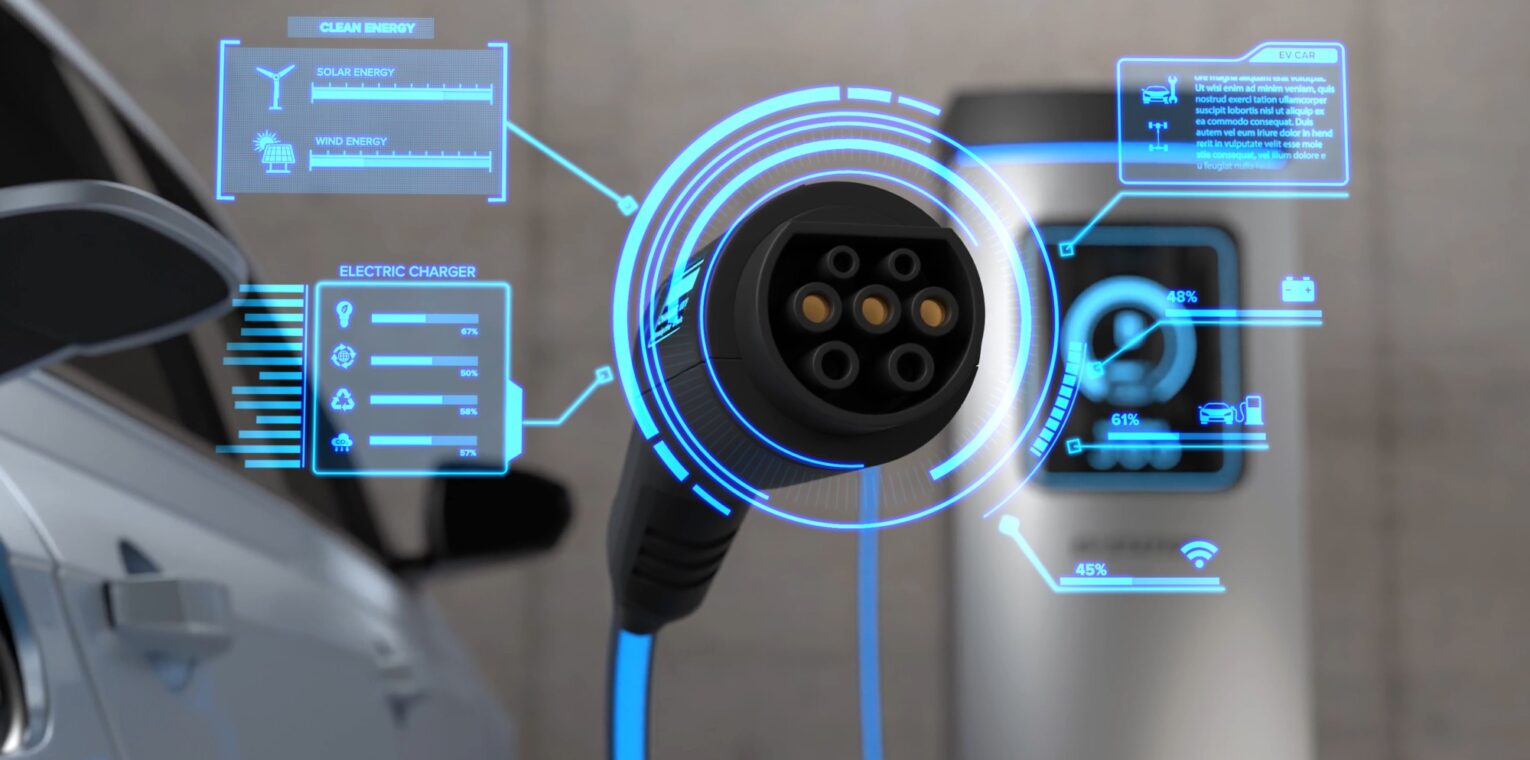 electric vehicle charger plug with digital display
